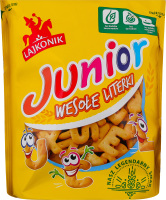 Крекер Счастливые буквы Junior Lajkonik д/п 120г