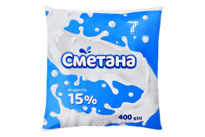 Сметана 7 15% 400 г п/е