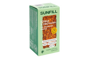 Хлібці з овочами та насінням льону SunFill к/у 100г