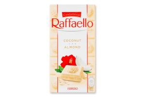 Шоколад білий з кокосово-мигдальною начинкою Raffaello к/у 90г