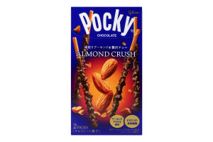 Палички-соломка Pocky в шокол з дробленим мигдалем