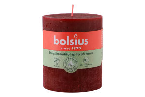 Свічка окс.-черв.Рустік Bolsius 8*6,8см