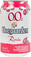 Пиво специальное 0.33л 0% безалкогольное светлое пастеризованное Rosee Hoegaarden ж/б