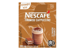 Напиток кофейный растворимый со вкусом тирамису Tiramisu Cappuccino Nescafe м/у 14.6г