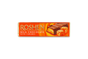 Батон молочно-шоколадный с карамельной начинкой Roshen м/у 40г