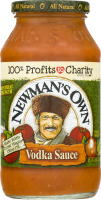 Newman's Own Pasta Sauce Vodka