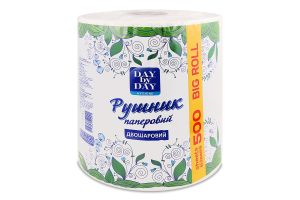 Полотенце бумажное 2-х слойное 500 отрывов Day by Day 1шт
