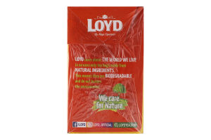 Чай черный байховый мелкий со вкусом лимона Lemon Loyd к/у 20х1.7г