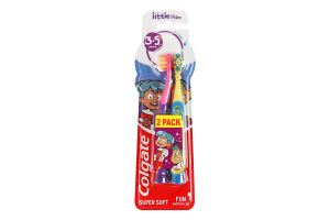 Щітка зубна для дітей 3-5років супер м'яка Little kids' smiles Colgate 2шт
