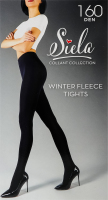 Термоколготки жіночі на короткому флісі Siela Collant collection 160den L nero