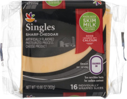 Ahold Singles Sharp Cheddar - 16 CT