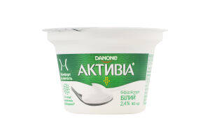 Бифидойогурт 2.4% Белый Активіа ст 165г