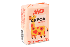 Творожок 8% сладкий с курагой Молочний острів м/у 90г