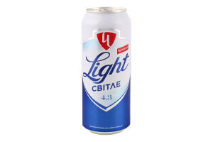 Пиво 0.5л 4.3% світле пастеризоване Light Чернігівське з/б