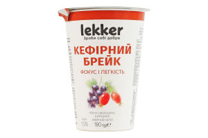 Напій кефірний 1,5% жиру з фруктовим наповнювачем "Чорна смородинашипшина", ТМ "LEKKER"