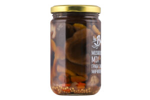 Грибы закусочные с сахаром и подсластителем маринованные стерилизованные Микс the Banka с/б 300г