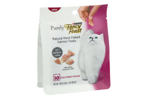 Purina Purely Fancy Feast Cat Treats Natural Hand-Flaked Salmon Treats - 10 PK