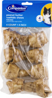 Companion Peanut Butter Rawhide Chews For Dogs 4 Inch - 4 CT