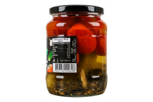 Овочі мариновані слабокислі стерилізовані Преміум Natur Bravo c/б 670г