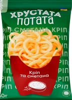 Снеки фигурные Луковые кольца Хрустата Потата м/у 50г