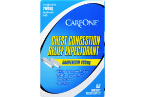 CareOne Chest Congestion Relief Expectorant Immediate Release Caplets - 50 CT