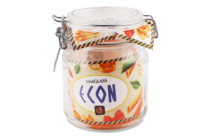 Банка зі скляною кришкою 750мл №8.39-C100-750 Econ round Uniglass 1шт