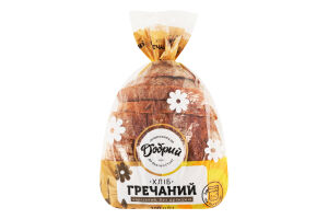 Хлеб половинка в нарезке без дрожжей на закваске Гречневый Добрий м/у 0.3кг