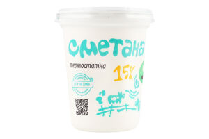 Сметана 15% термостатная Villa Milk ст 400г