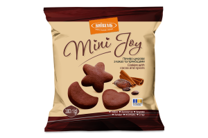 Печенье сахарное с какао и пряностями Mini joy Київхліб м/у 180г