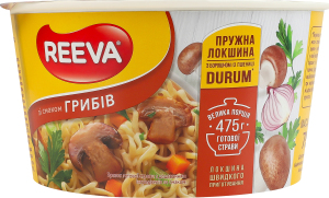 Лапша быстрого приготовления со вкусом грибов Reeva ст 75г
