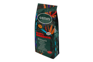 Кофе натуральный жареный в зернах Sidamo Ethiopia Gemini в/с м/у 250г