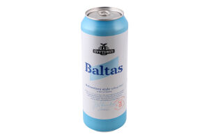 Пиво 568мл 5% светлое пшеничное нефильтрованное пастеризованное Baltas Svyturys ж/б