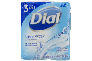 Dial Antibacterial Deodorant Soap Spring Water - 3 CT