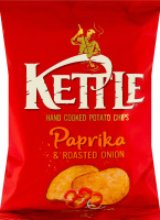 Чипси Kettle зі смаком паприки та смаженої цибулі