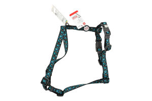 Шлея д/собак Луска з QR адресником анатомічна H-образна нейлон пластиковий фастекс р.М 20мм А38-60см В46-60см WauDog