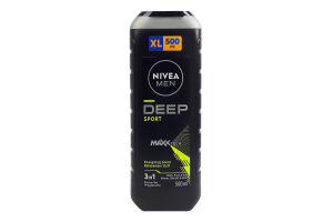 Гель для душа для тела, лица и волос 3в1 Sport Deep Nivea Men 500мл
