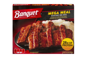 Banquet Mega Meal Boneless Rib Shaped Patties
