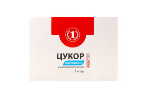Цукор пресований швидкорозчинний 1кг картон ТМ "1"