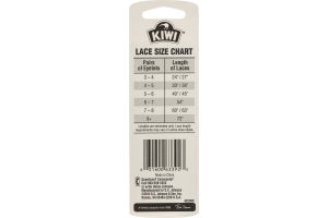 Kiwi Sport Laces Oval Black 45" - 1 PR