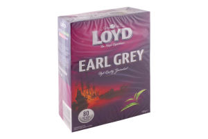 Чай черный байховый мелкий с ароматом бергамота Earl Grey Loyd к/у 80х1.5г