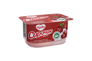 Творожок 5% взбитый с наполнителем фруктовым Вишня Чудо ст 100г