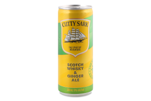 Напій слабоалкогольний Whiskey&Ginger ale 5% 250мл ж/б Cutty Sark