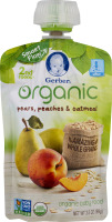 Gerber Organic Baby Food Pears, Peaches & Oatmeal