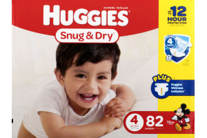 Huggies Snug & Dry Diapers Size 4 - 82 CT