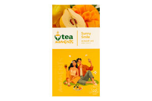 Чай зелений ароматизований з додаванням рослинної сировини Сонячна усмішка Tea Moments к/у 22х1.8г