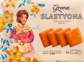 Печиво Сластьона з смаком пряженого молока 360г Грона