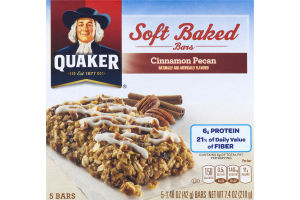 Quaker Soft Baked Bars Cinnamon Pecan - 5 CT