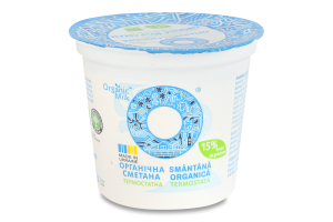 Сметана 15% органическая термостатная Organic Milk ст 250г