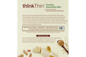 thinkThin Protein Smoothie Mix Packets Peanut Butter Banana - 4 CT
