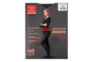 Колготи з утягувальними шортиками чорні 40ден р.3 Day by Day